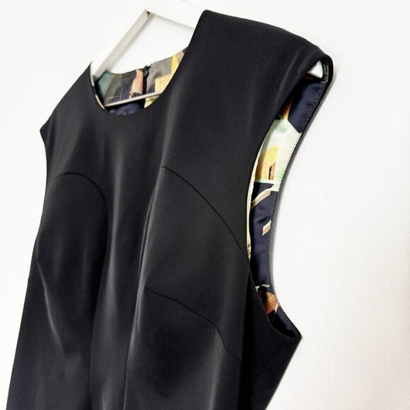 Ted Baker Cap Sleeve Rounded Neckline Sheath Dress Office Work Black Size 4 - Picture 6 of 8